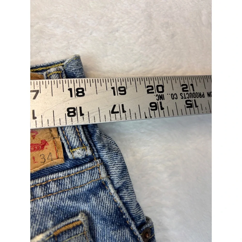 Vintage Levis 517 Bootcut Jeans Mens 36x34 Distressed Blue Denim 90s Grungy Cut